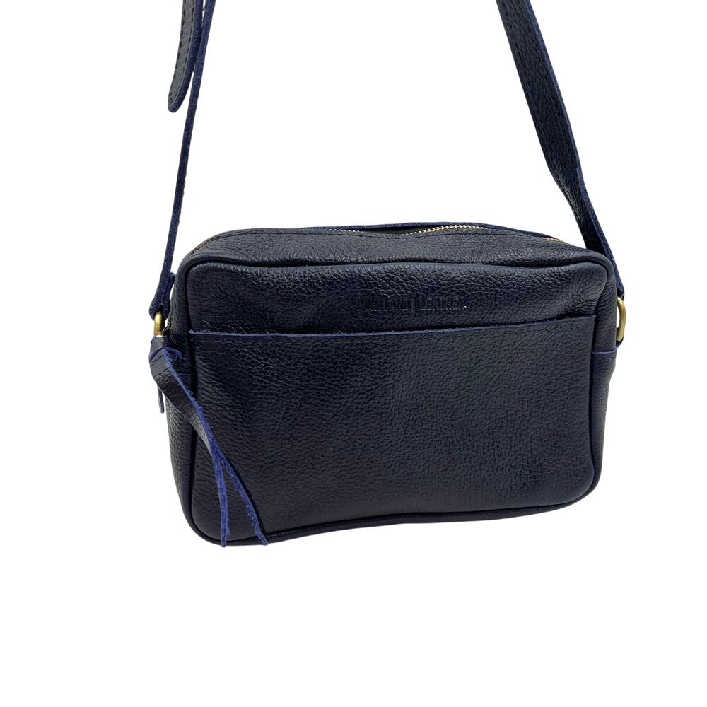 Portland Leather Goods Camera Bag Purse Cobalt Blue Large